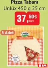 UNLÜX PİZZA TABANI 450 G 25 CM 5 ADET